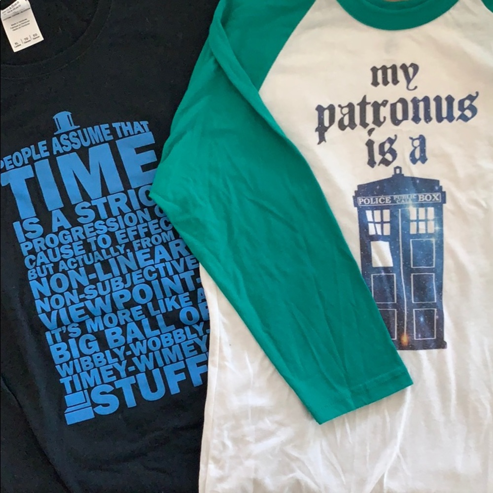 2 Doctor Who T-shirts